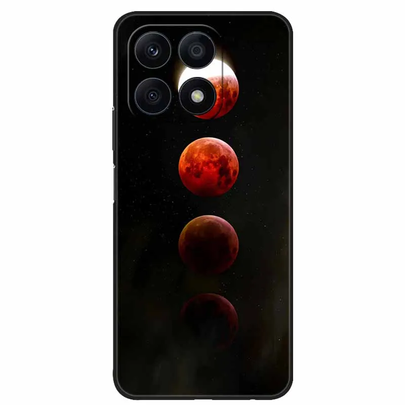 Cool Black Soft TPU Phone Case with Wolf and Lion Design - Durable Back Cover
