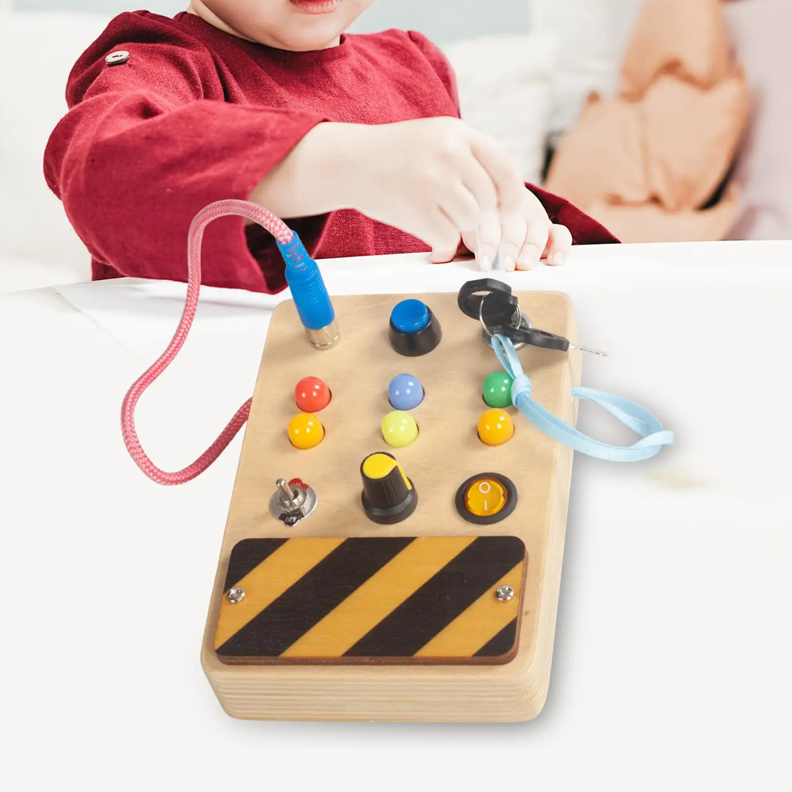 

Montessori Activity Board Led Light Montessori Material Sensory Busy Board Accessories Learning Games For Kids 3 Years