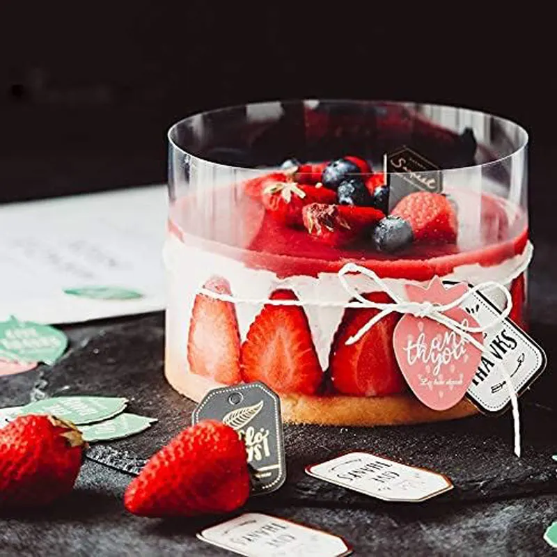 10m/1 Roll Transparent Acetate Surround Film Cake Surrounds The Edge Cake Frame Mold Chocolate Candy Baking Tool Mousse Ring