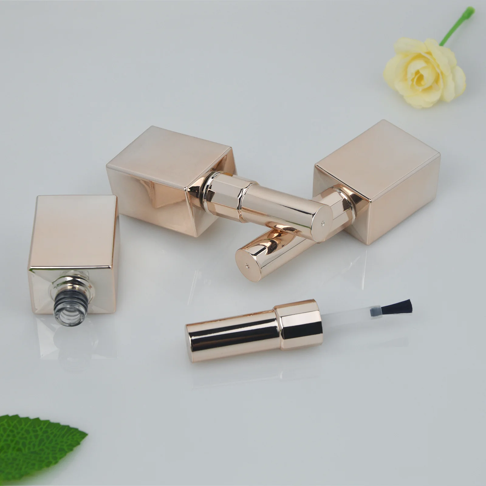 Empty Nail Gel Glass 15ML Nail Polish Bottles Electroplated Gold Colors Nail Beauty Oil Packing Bottles Nail Gel Containers