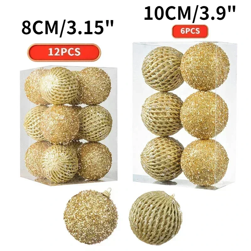 8cm 10cm Christmas Ball Ornaments Shatterproof Christmas Decorations Tree Balls for Xmas Tree Wedding Party Holiday Decor deer crystal ball ornament crystal ornaments hollow ball decoration crystal balls crystal ball ornament ruby balls