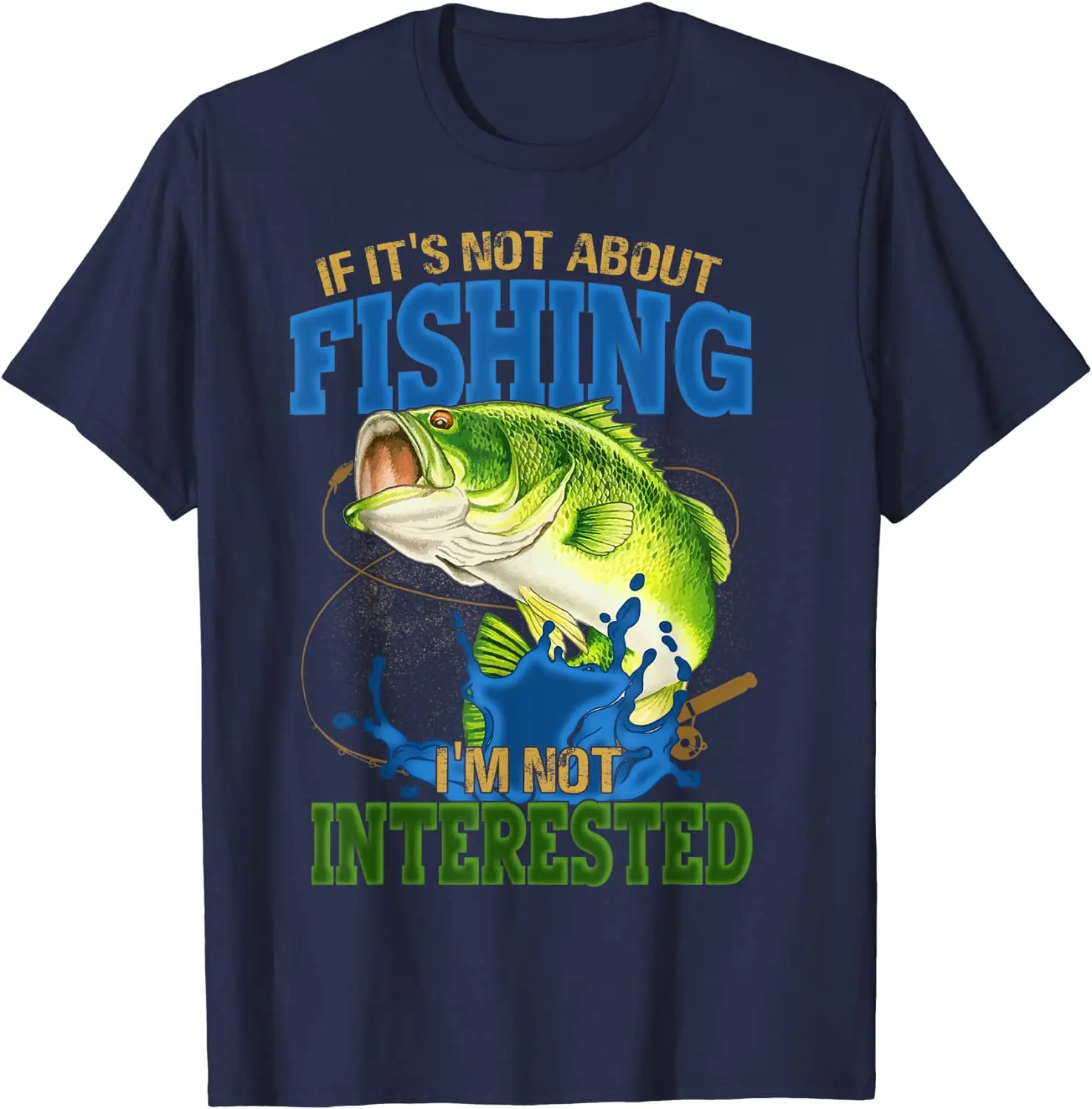 Fishing Sport Lovers Quote Funny Fisherman Angler Gift T Shirt Men Short Sleeve 100% Cotton Casual