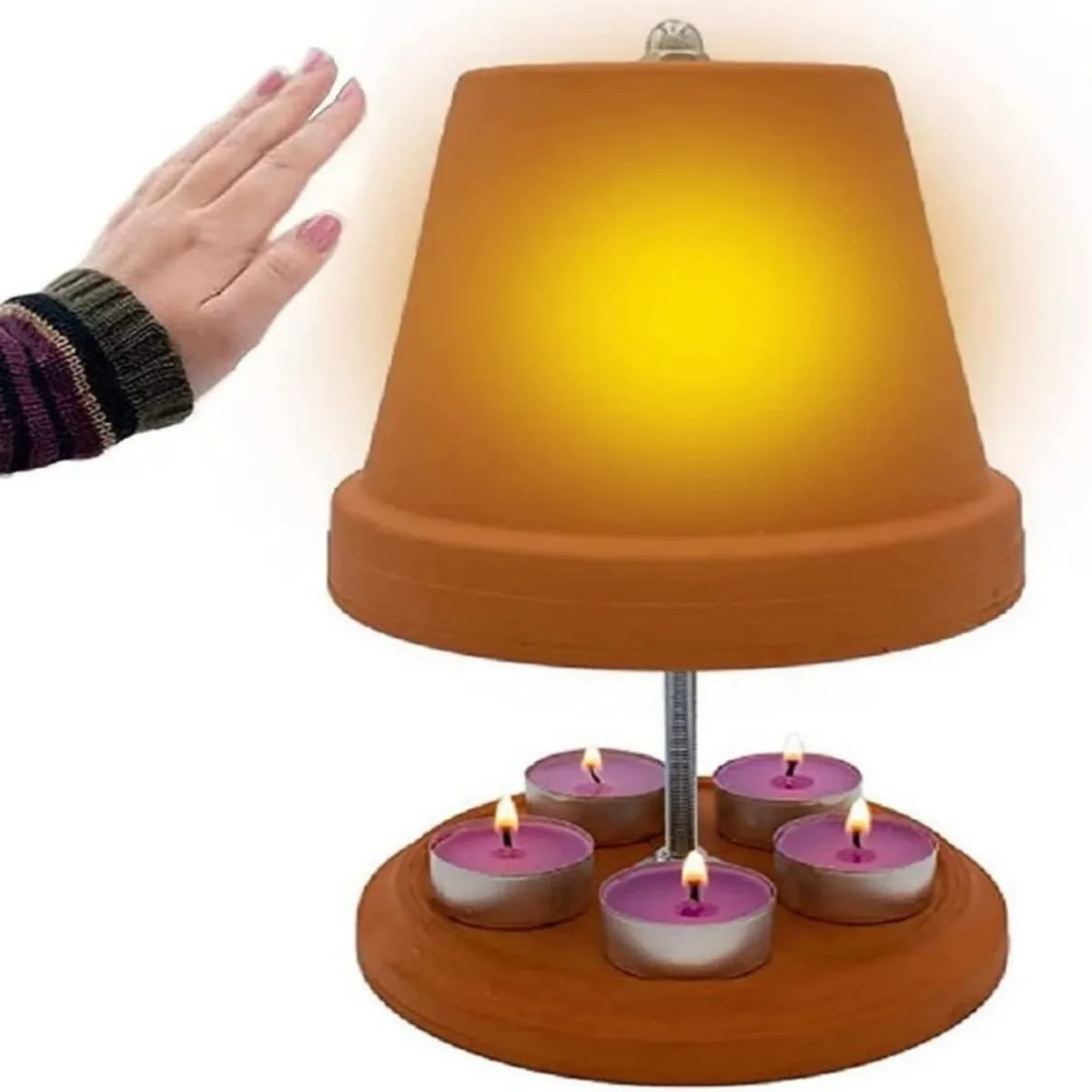 1pc Tea Light Oven T Radiator Candle Heating Kit Stove Candle Heater For Up To 4-6 Warmer Terracotta For Home Dining Room candle heater kit