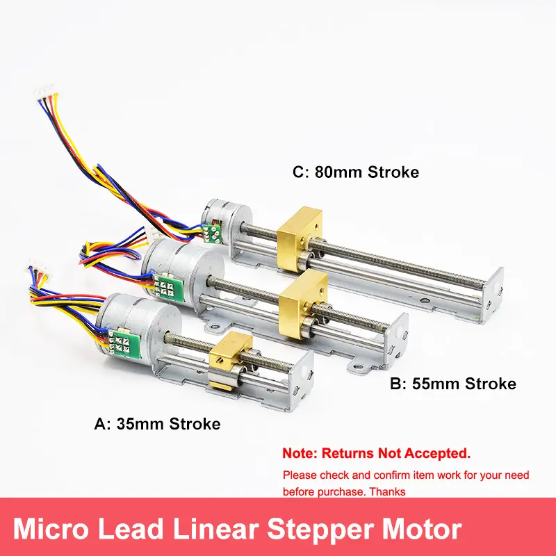 Mini Micro 15mm/20mm Precision Lead Linear Screw Nut Slider 2-phase 4-wire Stepping Motor Stepper Actuator DIY 3D Laser Printer image 1