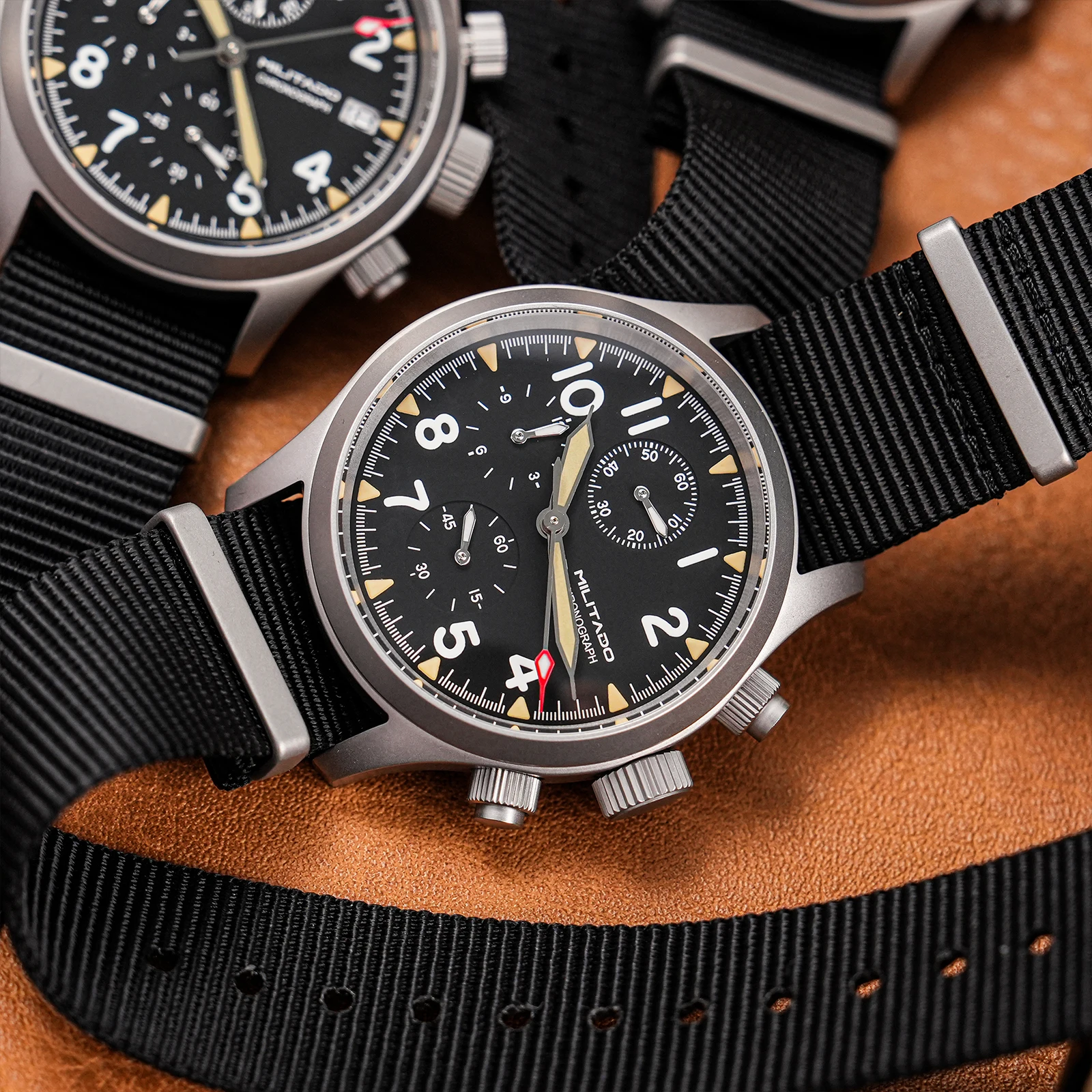 Militado ML1868KF V2 VK67 Quartz Chronograph Watch Stainless Steel