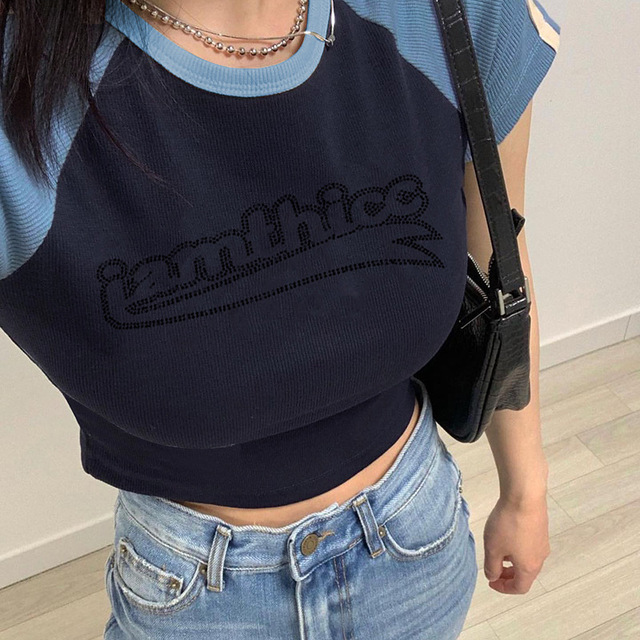Y2K Women T-shirt Casual Long Sleeve Crop Tops Basic Female Clothing High Street Plain Shirts clothes top shirt core vegan