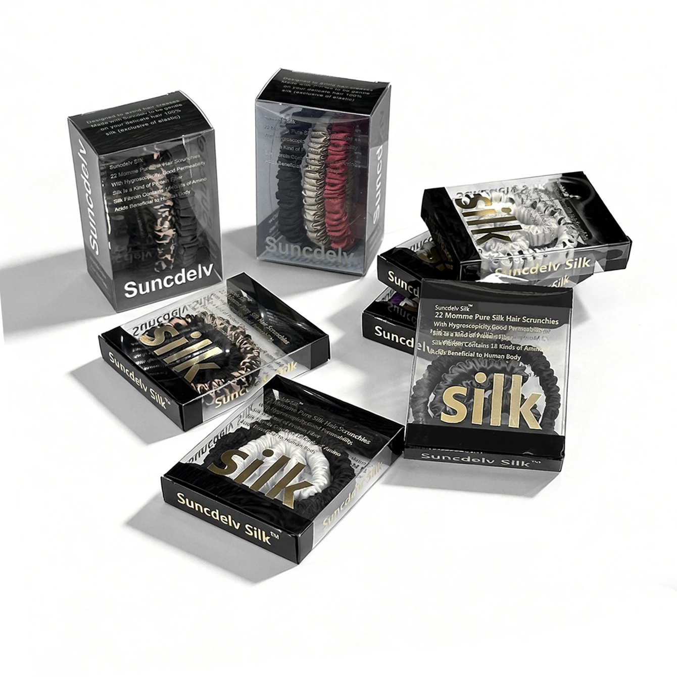 Luxurious Mulberry Silk Skinny Scrunchies Set – Anti-Crease, Gentle & Durable Hair Accessory