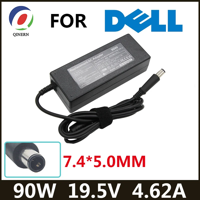 Carregador do Adaptador da C.a. do Portátil Dell E4300 E4310 E5400 E5410 E5420 E5500 1420 1501 1521 1525 D400 Inspiron 14r 19.5v 4.62a 90w