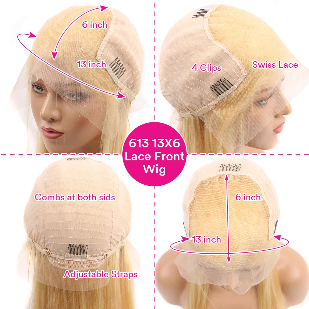 Loira HD Lace Frontal Wig, Perucas de