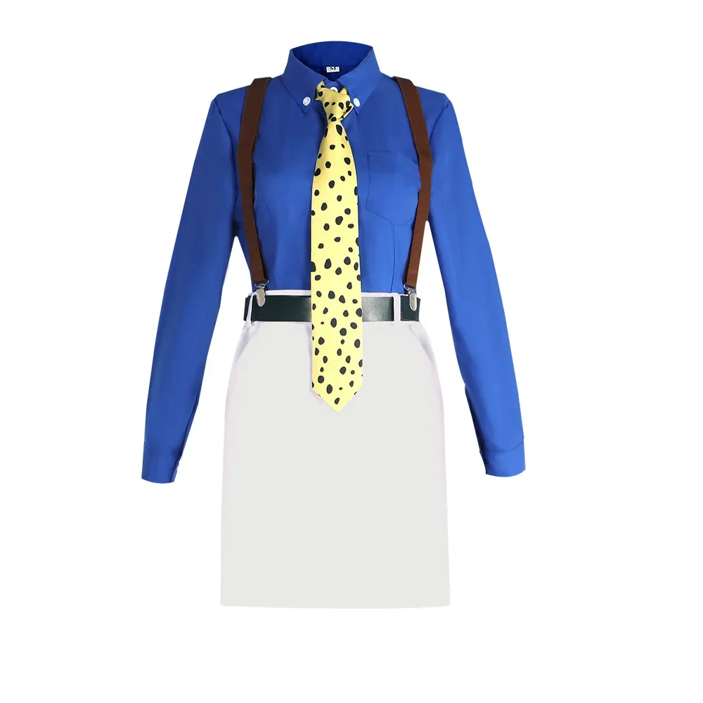 Nanami Cosplay Kostuum Kento Uniform Slim Fit Dames Shirt Met Stropdas Jarretelbril Anime Jujutsu Prop Cravat Outfit Cadeau