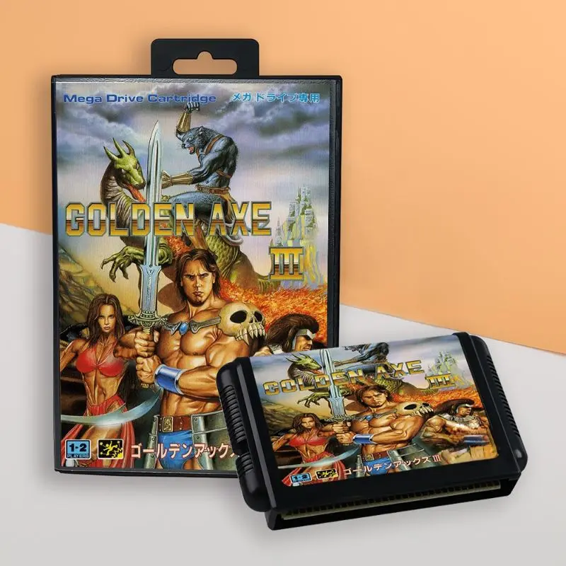 for Golden Axe III 3 Japan Cover 16bit retro game cartridge for 