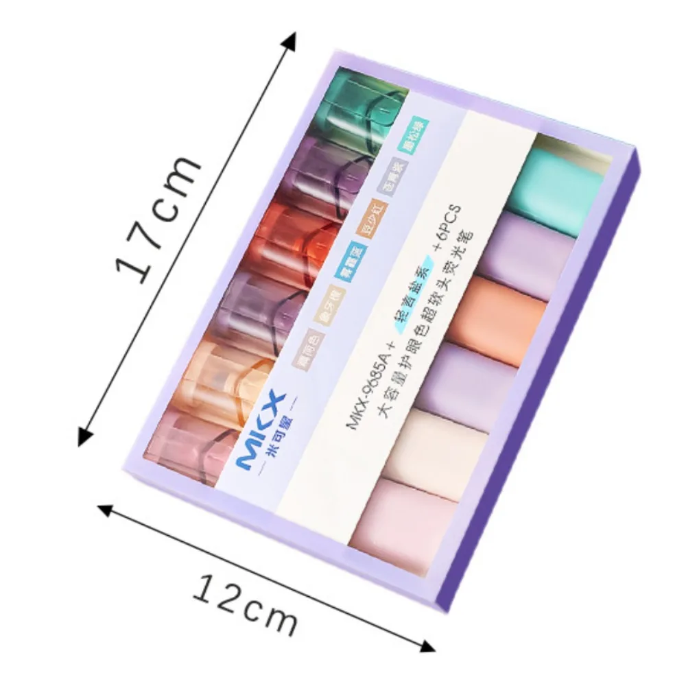 Highlighter Marker 6pcs/box Mr. Paper INS Style Light Highlighter Pen Student Drawing Learn Marker Color Pen School Supplies
