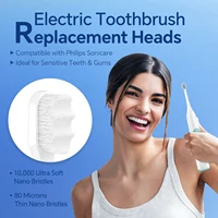 6 Pcs Ultra Soft Replacement Brush Heads Compatible with Philips Sonicare Electric Toothbrush 4100/6100/1100/2100/5300/5100/7500 2