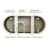 59" Acrylic Free Standing Tub - Classic Oval Shape Soaking Tub, Adjustable Freestanding Bathtub with Integrated Slotted Overflow 6