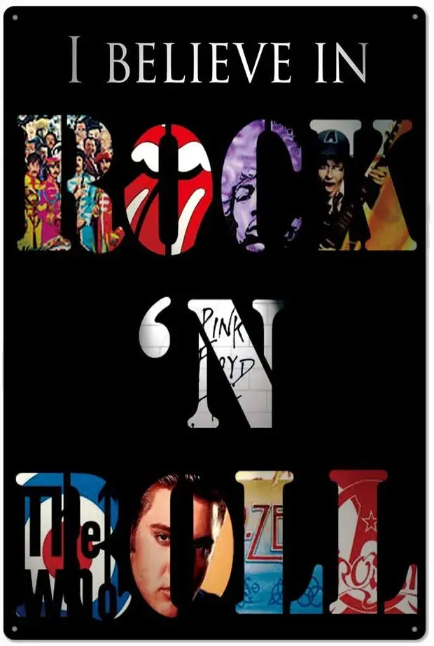 

Новый металлический Ретро-постер Rock and Roll для парковки, Настенный декор, потертый шикарный подарок