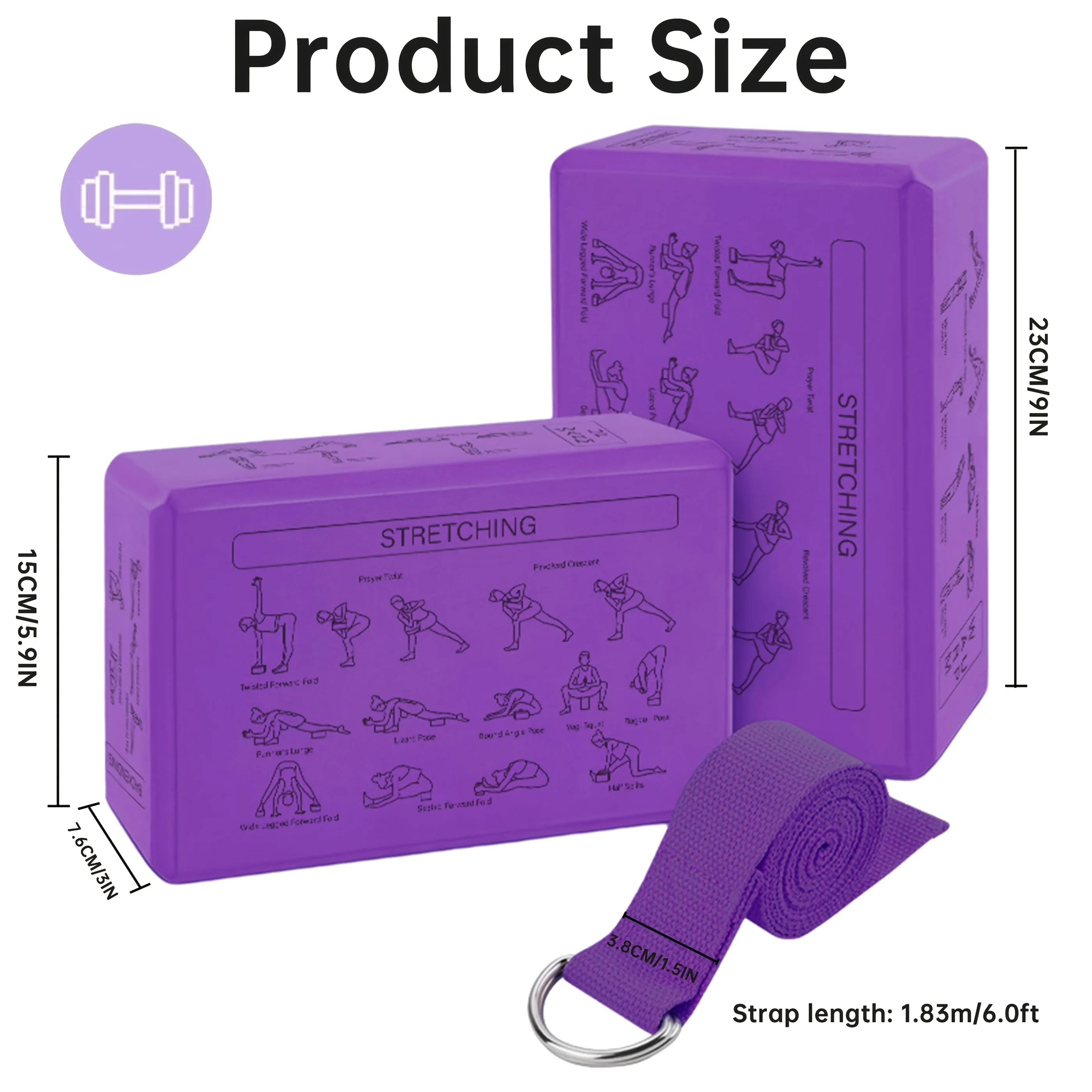Yoga Essentials Kit: Non-Slip Foam Blocks & Enhanced Support Strap