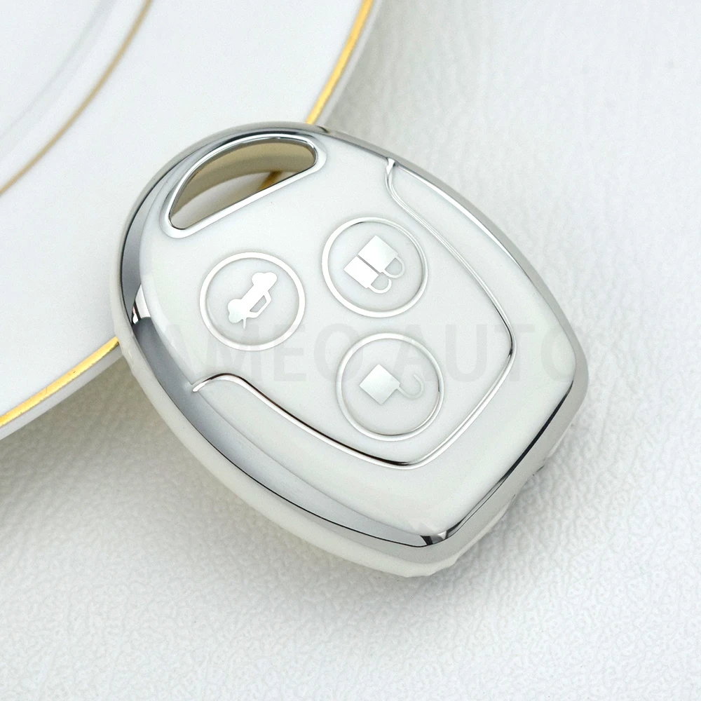 Premium TPU 3-Button Car Key Case Cover Shell Accessory