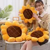 Cute Pillow Cartoon Flower Sunflower Cushion Stuffed Toy School Car Backrest Cushion Photography Prop Birthday Gift Home Textile 1
