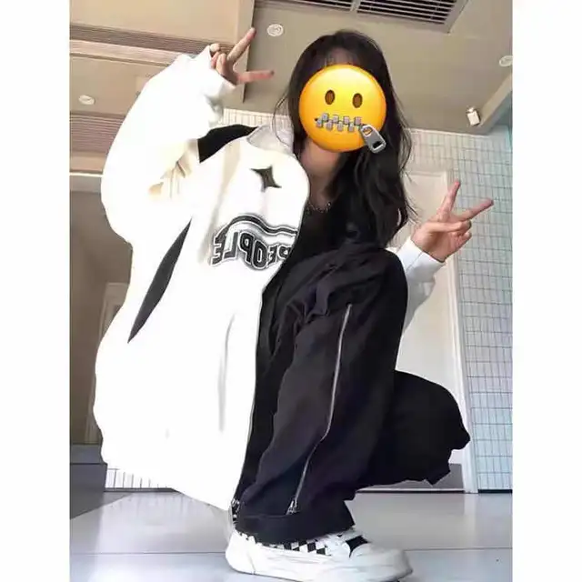 Oversized Zip Up Sweatshirt Top 2
