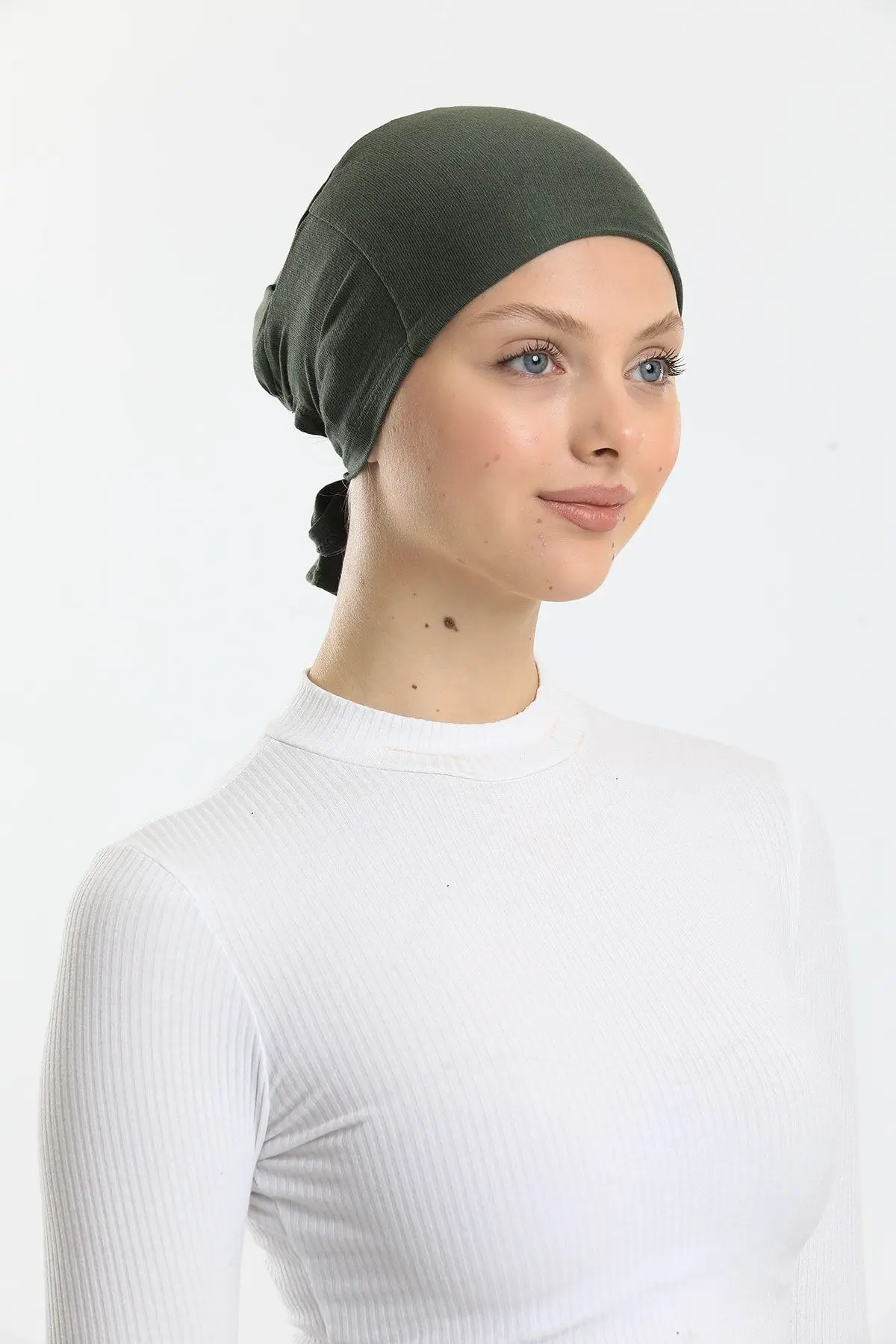 

Magic Kaydırmaz Seamless Lycra Swimming Cap Haki Hijab Beach Clothing