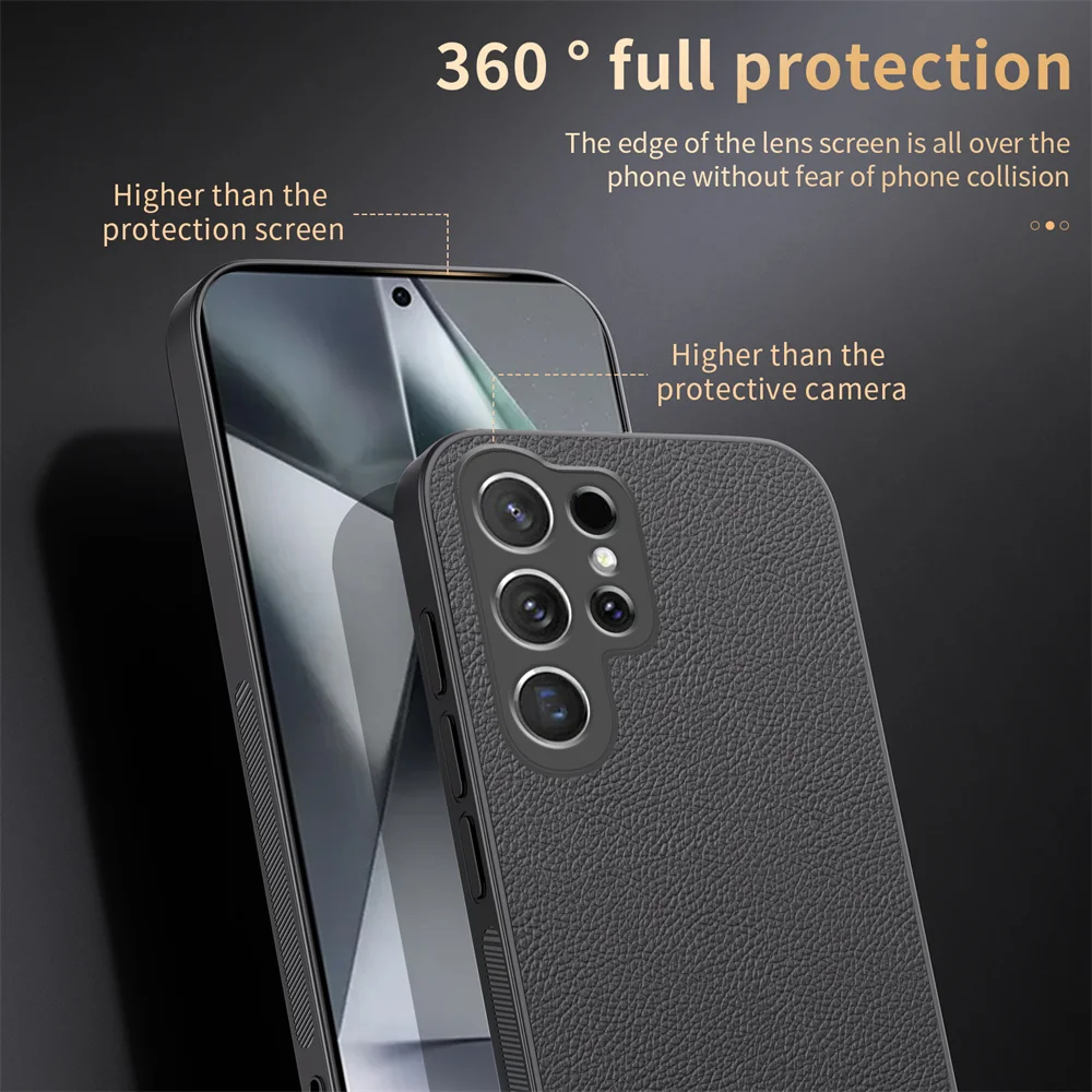 Premium Magnetic Leather Phone Case - Luxury Built-In Design