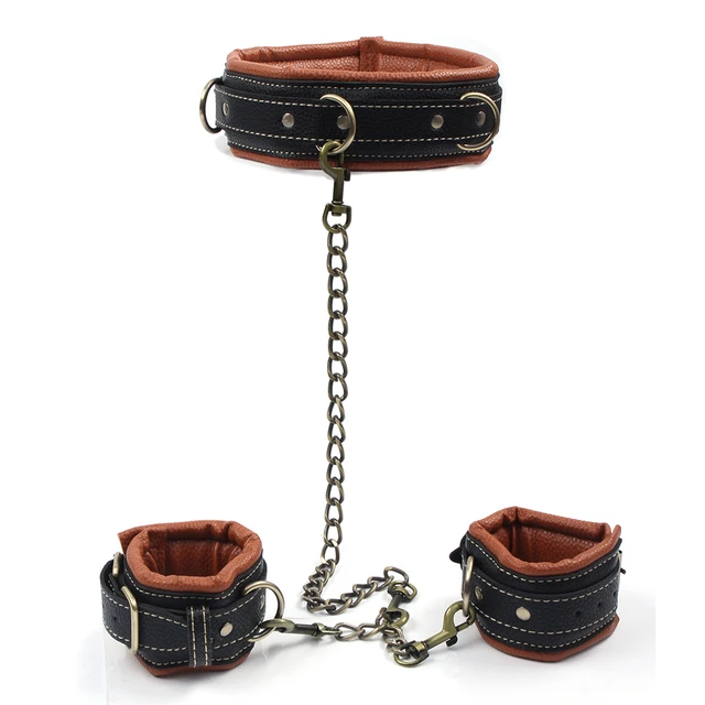 7 piezas/set sexo BDSM Bondage Kit de sujeción esposas tobillo puños Collar  mordaza máscara látigo adultos juguetes sexuales para parejas juguete  erótico, Moda de Mujer