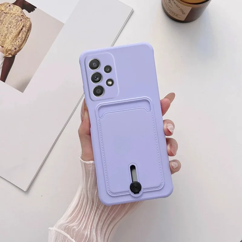 Silicone Soft TPU Mobile Phone Case with Card Slot and Credit Card Holder