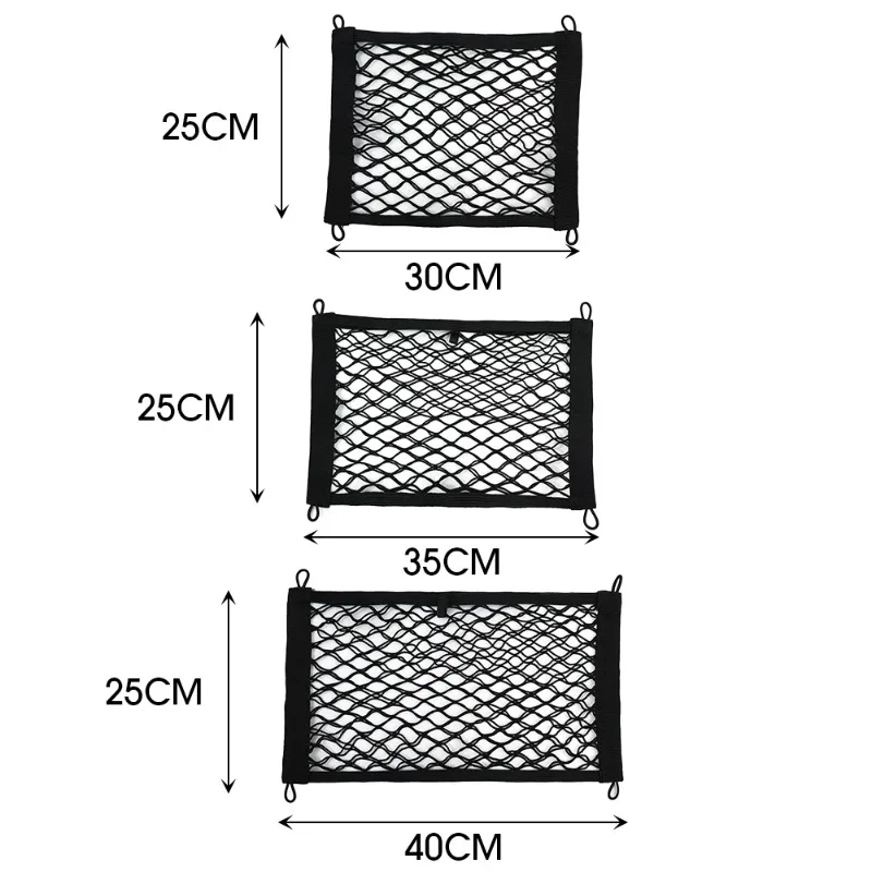 car storage bag with screws auto mesh net for trunk boat cargo