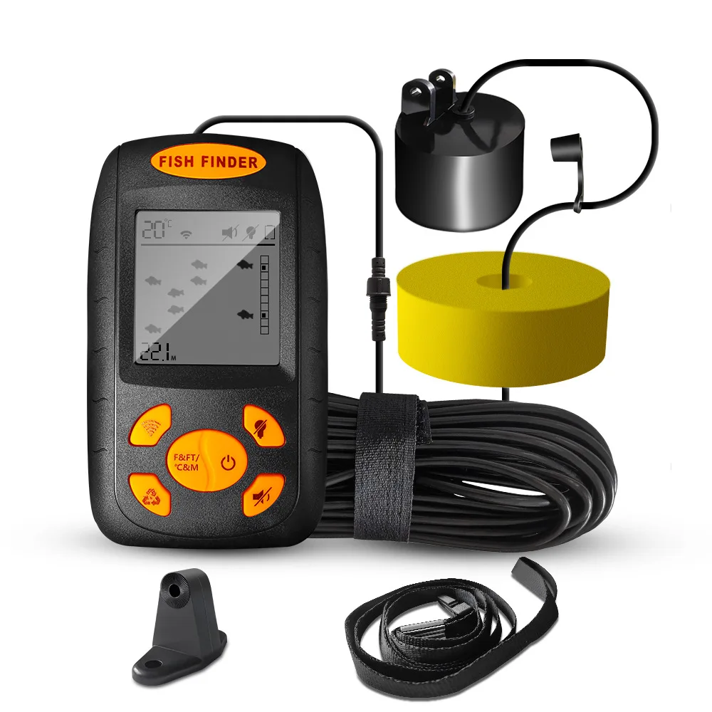 Fish detector, fishing gear, sonar detection radar, fish finder, measuring fish depth across borders