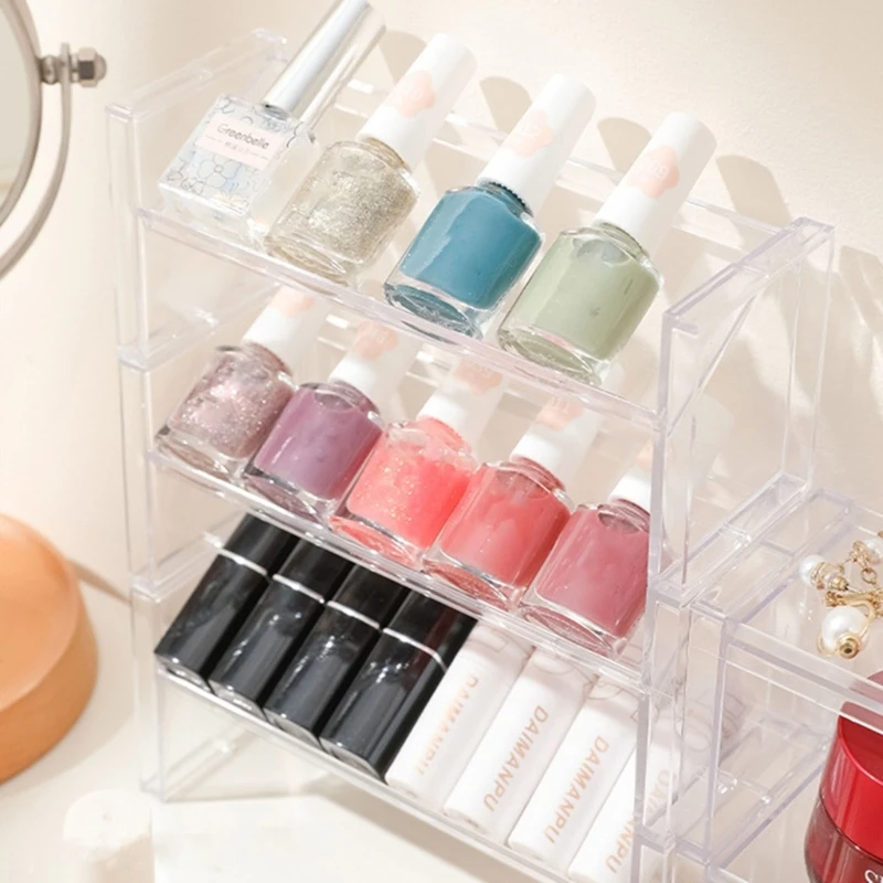 Desktop Clear Storage Holder Room Book Gioielli Scaffale Da Bagno Scaffale Per La Conservazione Della Cancelleria Dell'Orologio