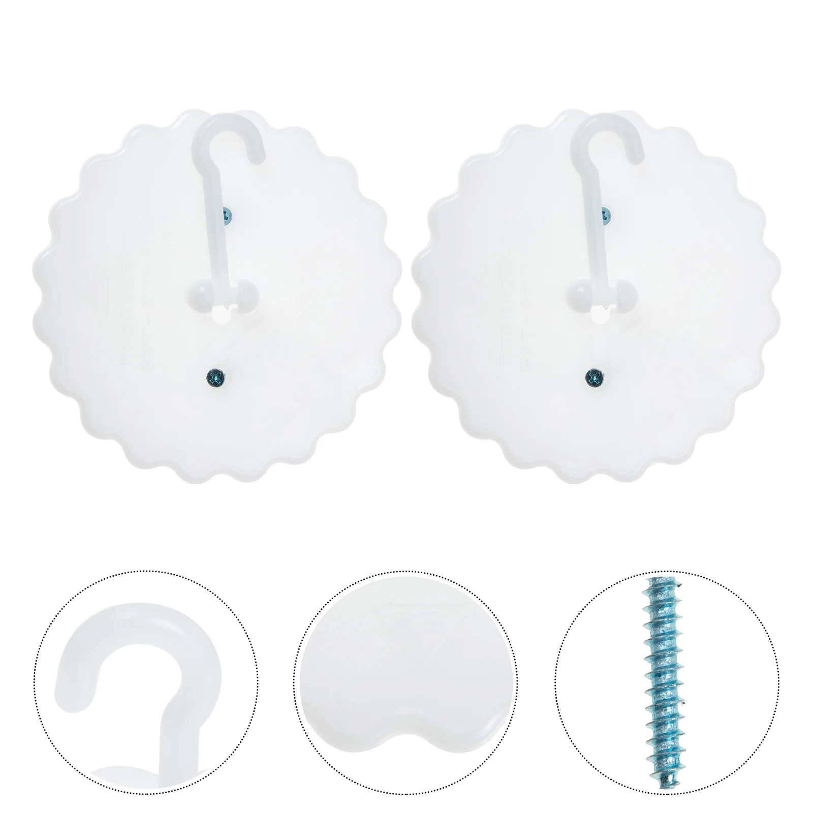 

2 Sets Ceiling Mosquito Net Hook Hanging for Support Dome Holder Pu Baby Supplies