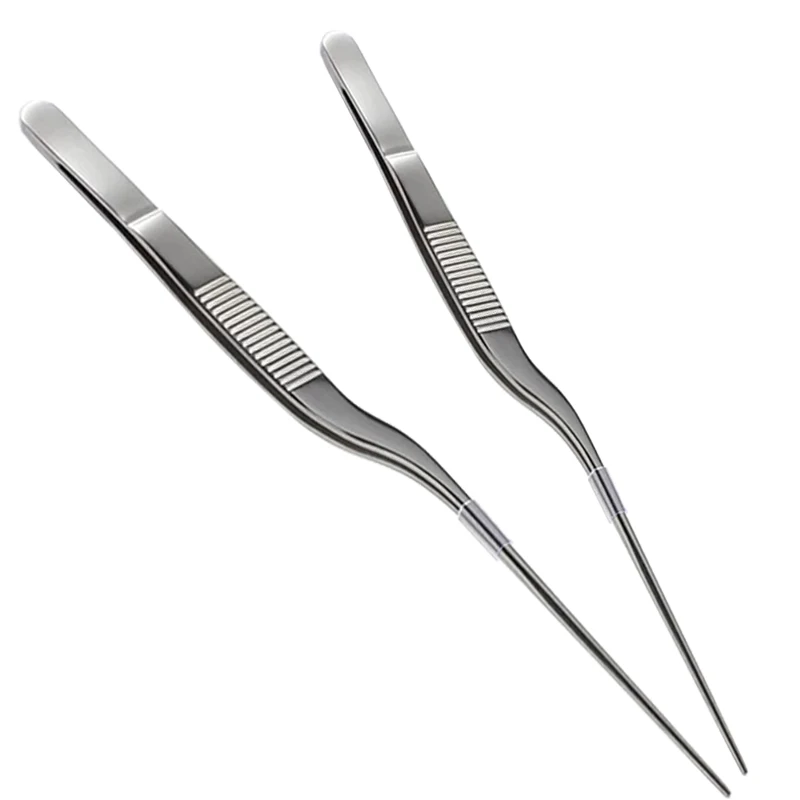 Ear Earpick Wax Removal Medical Forceps Angled Jewelry Clamp Clip Nasal Curved Earwax Tweezers Clip Eyelash Remover Cleaner Tool 4