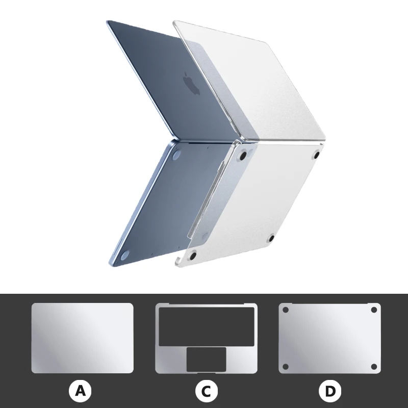 MacBook Neo 2026 13``용 노트북 케이스(실버 스티커 포함) A/C/D면..