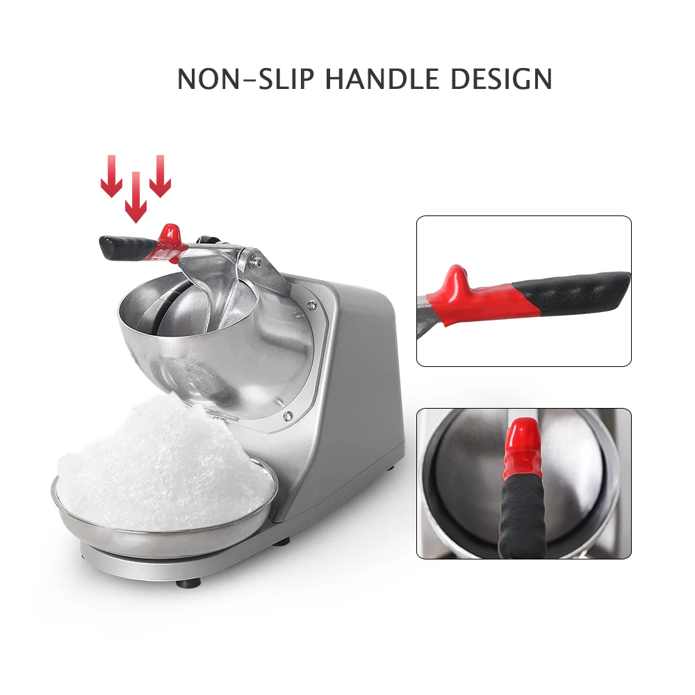 GZZT Electric Ice Crusher Powerful Smoothie Maker and Ice Shaver Slushies and Snow Cones Compatible 110V/220V