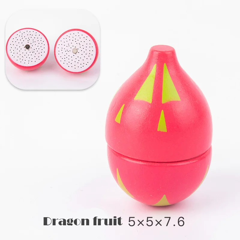 Magnetic Wooden Cutting Fruit & Vegetable Playset - Montessori Educational Toy