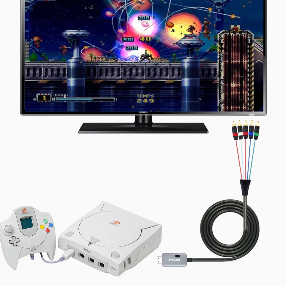 Bitfunx-rgbs vga-コンポーネントビデオオーディオケーブル