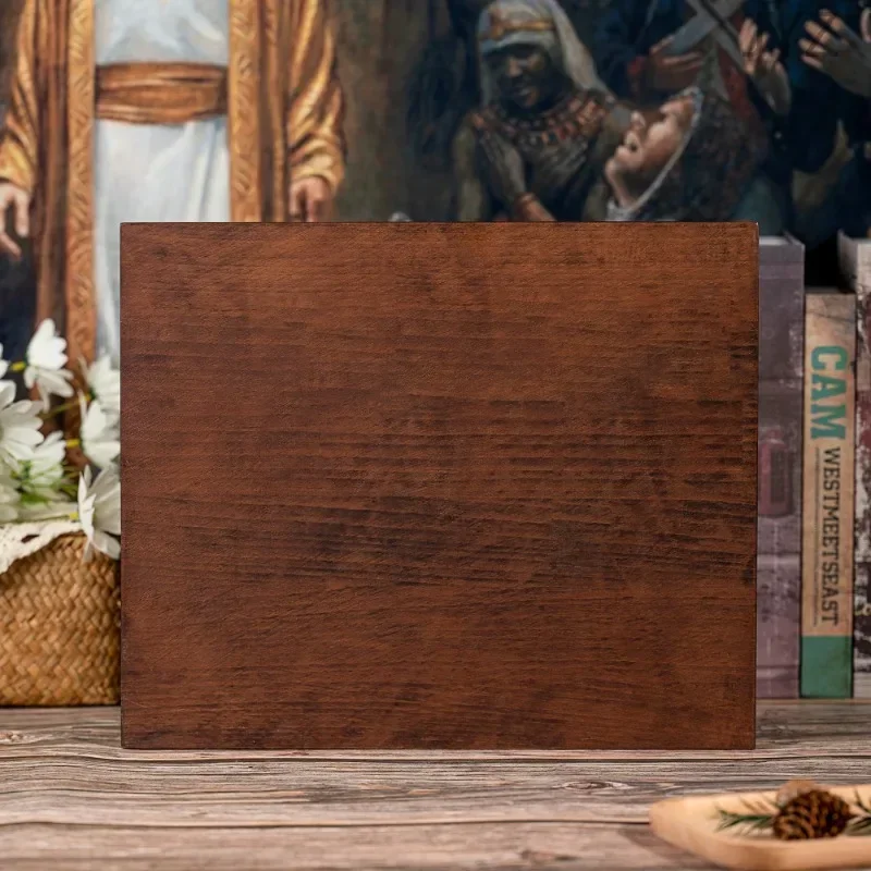 Wooden Vintage Religious Mural Nativity Scener Birth of Jesus Home Wall Decor Gift