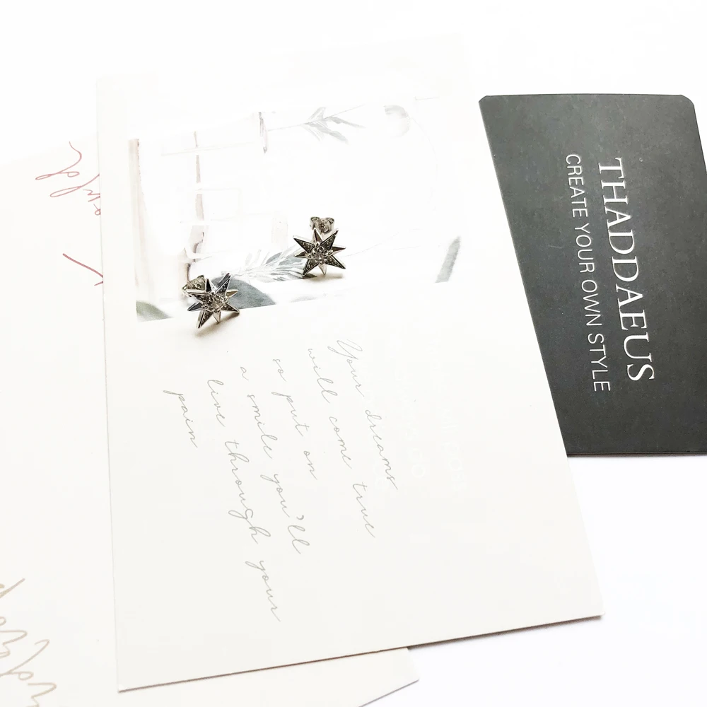 매직 스타 스터드 귀걸이 여성을위한 유럽 스타일 고급 귀중품  빈티지 손수 선물