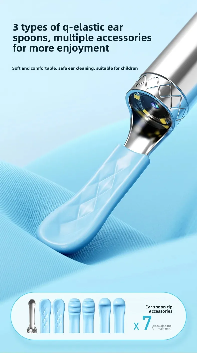 Wireless Otoscope With Camera 1296p Hd Ear Cleaner Tool Kit_voghion.com