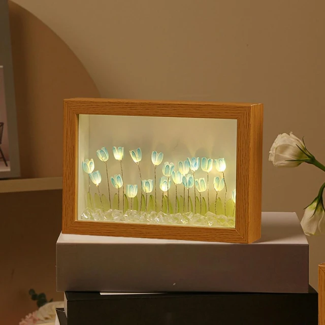 Freundin Blumen lampe DIY-Material Tulpe Nachtlicht Schreibtisch lampe