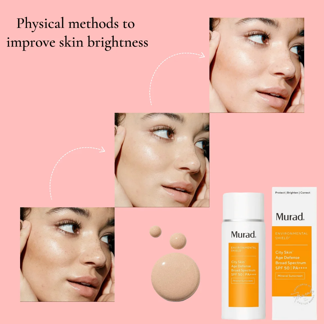 Tinted Sunscreen Murad Environmental Shield City Skin Age Defense Broad Spectrum SPF 50 Mineral Sunscreen Blue Light Defense for Face