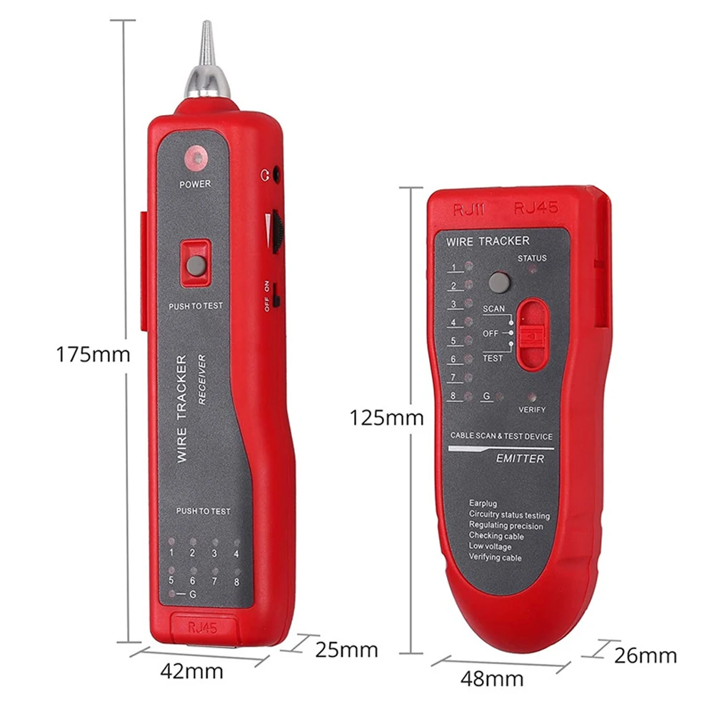 Multi-purpose Network Telephone Signal Wire Finder Checking Instrument Cable Detector Line Meter Line Finder Patrol Tester network cable tester
