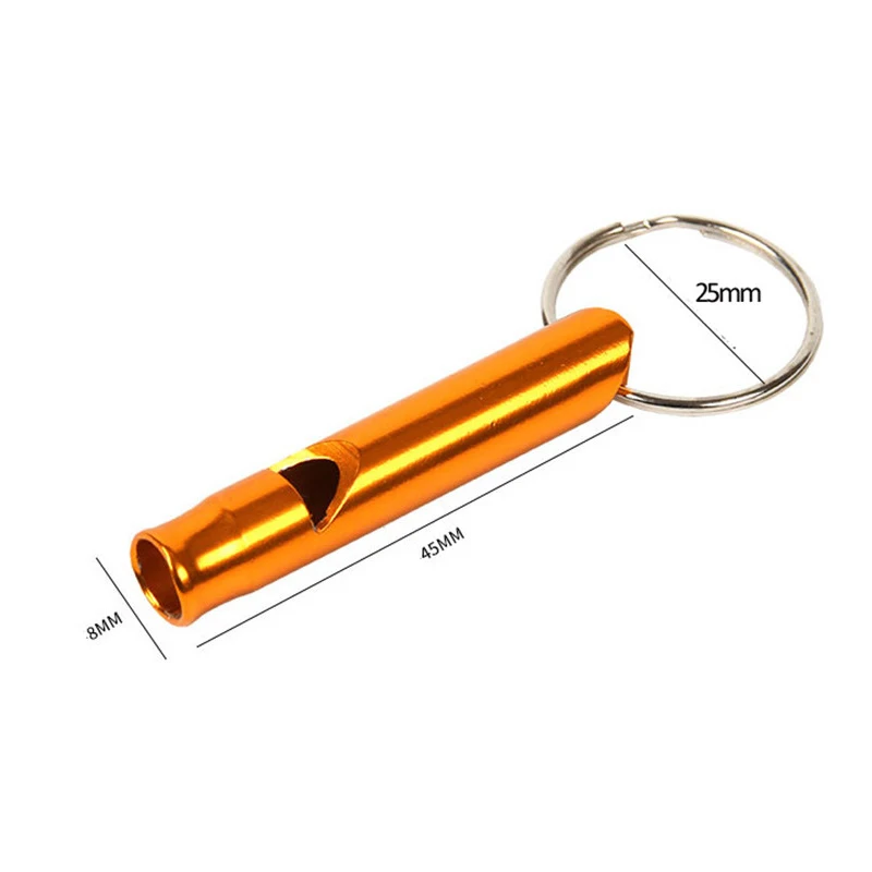 100pcs/Lot Aluminum Anodic Oxidation Treatment Lifesaving Whistle Everyone Individually Packed