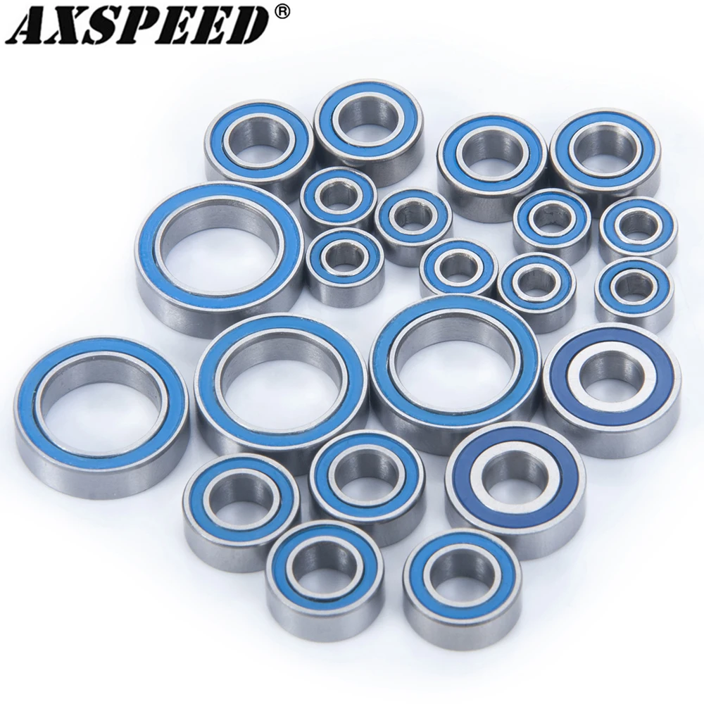 

Комплект синих шариковых подшипников AXSPEED, 22 шт., подшипники для команды, ассоциированные со шкалой B6.2 1/10, подшипники 2WD для соревнований по бездорожью, детали для обновления