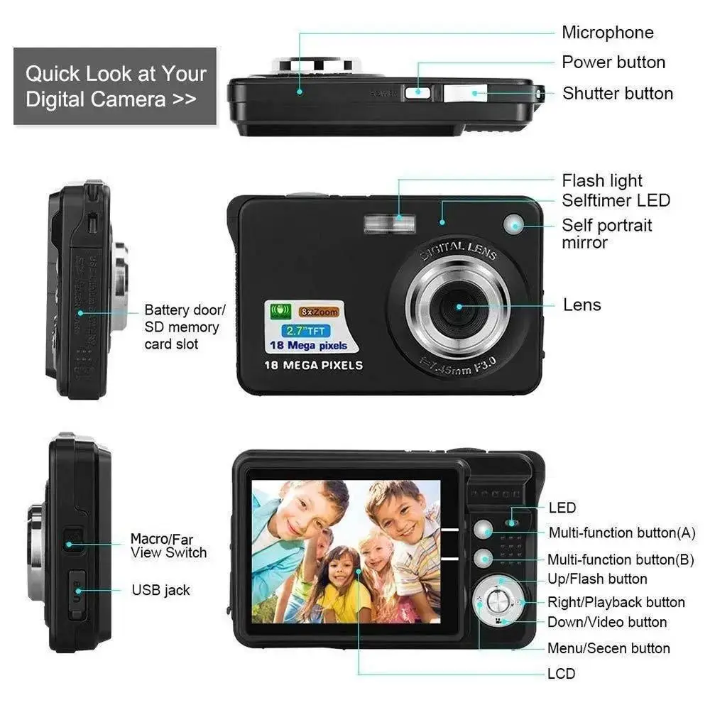 HD Digital Camera for Kids 5