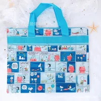 Snoopy file children's tutoring bag handbag double-layer shoulder bag file information bag storage tote 2