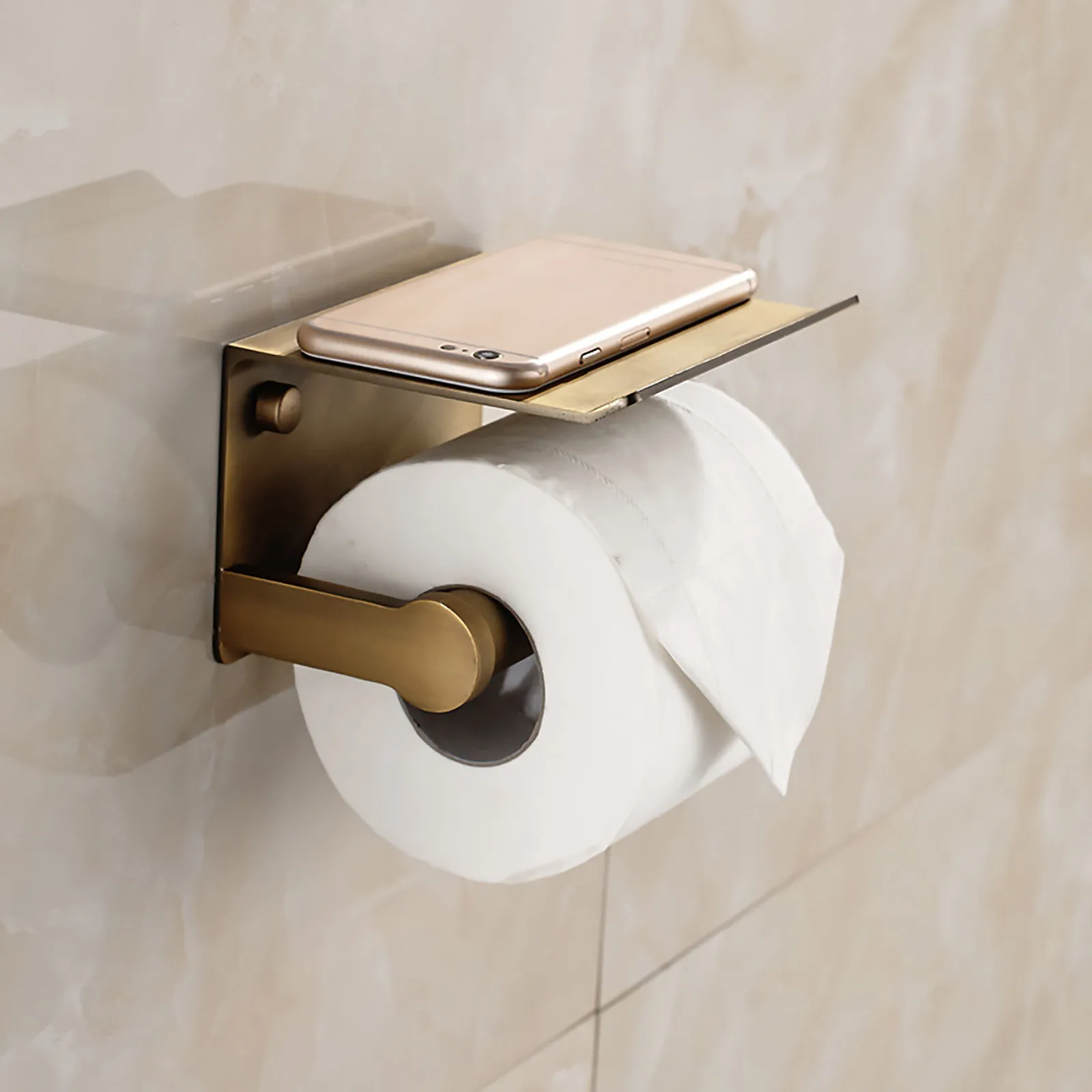 

Space Aluminum Square Toilet Paper Holder Toilet Roll Paper Holder Mobile Phone Tissue Must Haves Dish Racks for Kitchen Sink