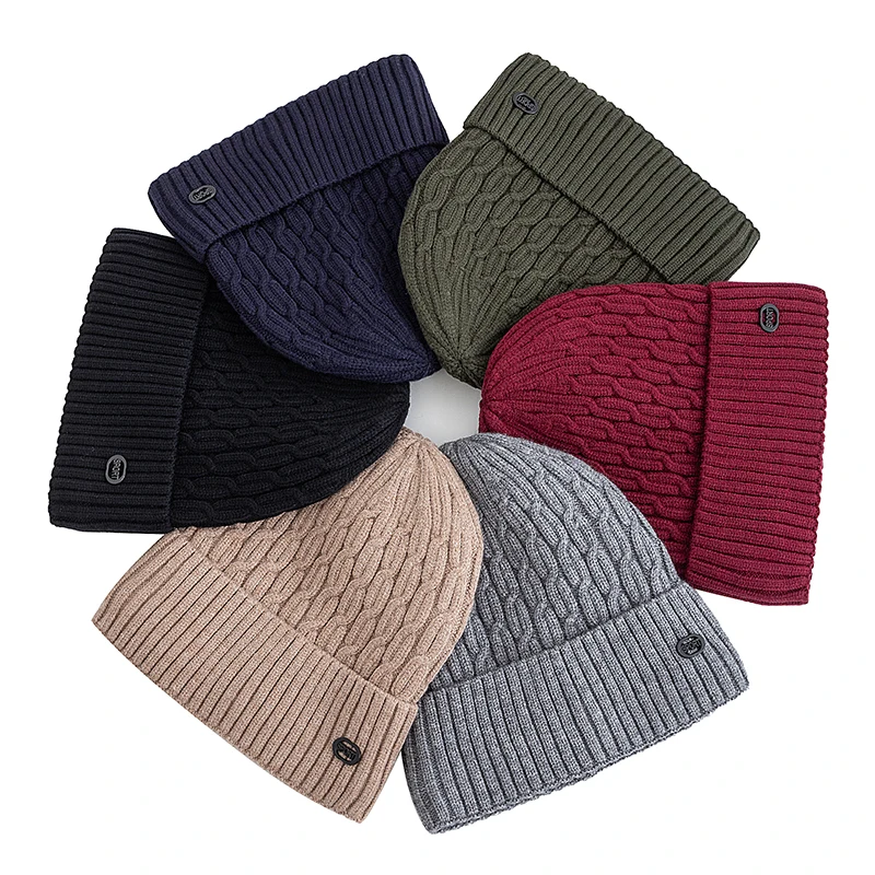 New Style Unisex Dandy Cap Stylish Soft Beanie Hats Winter Hat Fur Lined Warm Cap For Men Women Thicken Ski Sports Knitted Hat