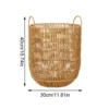 1PCS Laundry Basket Dirty Clothes Laundry Storage Basket Wooden Rattan Toys Organizer Home Portable Sundries Storage Bin 2