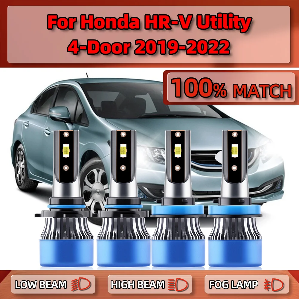

240W LED Headlight Bulb With Canbus 40000LM High Low Beam Auto Headlamp 12V For Honda HR-V Utility 4-Door 2019 2020 2021 2022